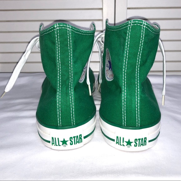 Green Chuck Taylor Converse High Tops, 10.5 M - Picture 3 of 8